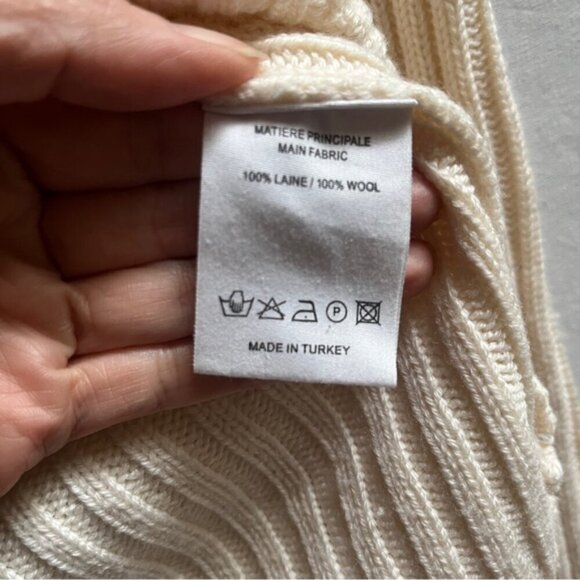 Vanessa Bruno cable knit 100% wool crew neck sweater Sz S - Picture 6 of 8